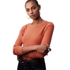 NWT Banana Republic Ribbed Crewneck in Salt Cave Medium